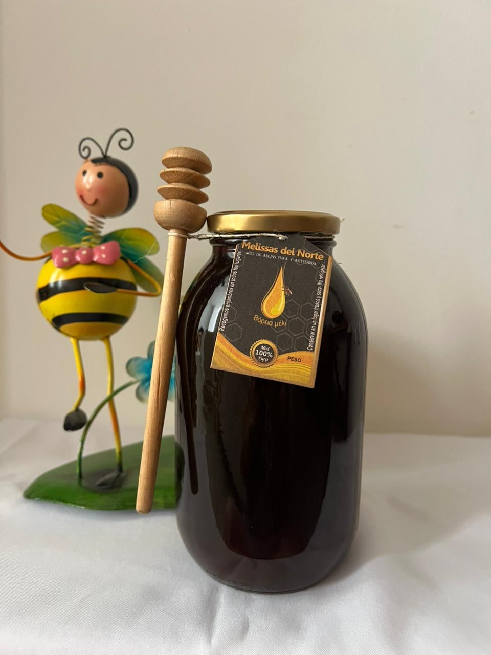 Miel con Palito Mielero vidrio 1380G